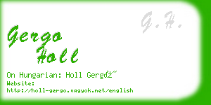 gergo holl business card